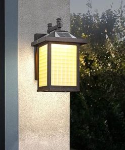 Modern Chinese Outdoor LED Solar Glass Wall Light for Garden Patio