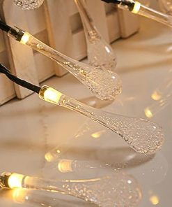Solar Water Drop String Lights for Christmas Garden and Room Decor 2