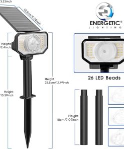 RGB Solar Spotlights Outdoor Waterproof 26 LEDs Colorful Garden Lights 2