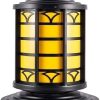Solar Wall Lamp Outdoor Waterproof Metal Flickering Lights for Garden 4