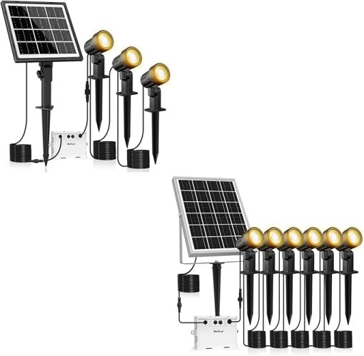Solar Spot Lights Outdoor, 3 in 1 and 6 in 1 Landscape Lighting