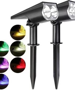 Solar Powered 7LED Adjustable In-Ground Spotlight IP65 Waterproof Light 2