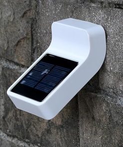 Solar Powered Wall Lamp Outdoor Waterproof Garden Fence Light 2