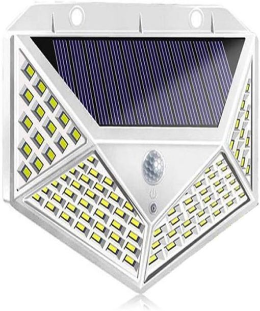 100 LED Solar Security Light with Motion Sensor for Outdoor Use