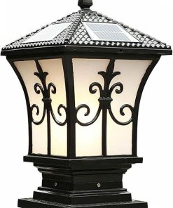 Aluminum LED Solar Pillar Lamp for Outdoor Garden Landscape Decor