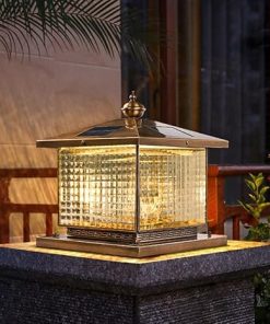 Luxury Solar Lights for Outdoor Gardens and Pathways in Copper