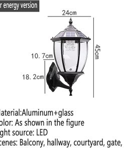 Waterproof Solar Wall Lamps for Balconies, Hallways, and Courtyards 2