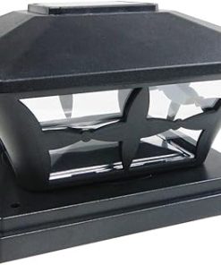 Black Solar LED Post Deck Cap Lights for Garden 12 Pack 6 x 6 2