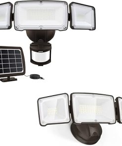 LEPOWER 35W LED Security Light 1600LM Solar Motion Outdoor Light