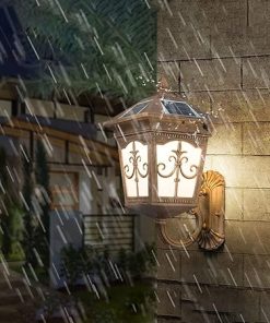 Waterproof Solar Wall Lanterns Retro Sconce Lamp for Outdoor Use 2