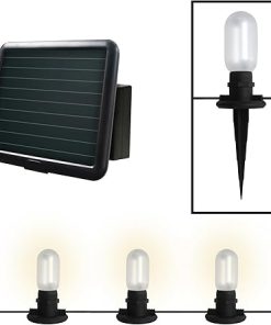 Solar Powered String Lights 25 Feet 12 LED Bulbs for Home Decor