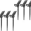 Solar Spotlights Outdoor 4 Modes Adjustable 3000K 6000K IP65 Waterproof