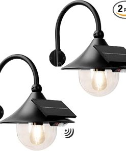 Moodyfei Motion Sensor Solar Barn Lights with 3 Modes for Outdoor Use