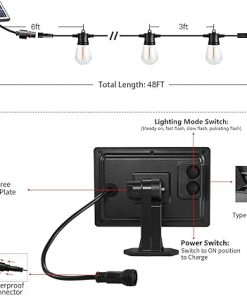 48ft Solar String Lights USB Rechargeable Waterproof for Patio Garden 2
