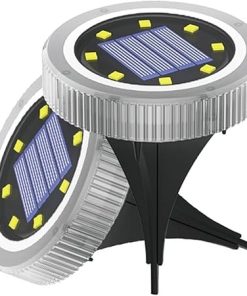 Outdoor Solar Garden Lamp Set Waterproof Landscape Lighting 2 Pieces