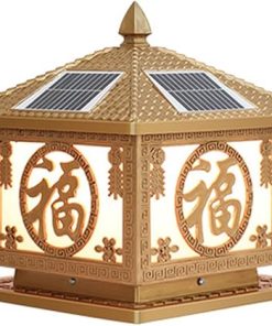 Solar Post Cap Lamp Outdoor Garden Column Light Waterproof Lantern