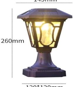 Outdoor Solar Metal Wall Lamp Waterproof Flickering Lights for Garden 2