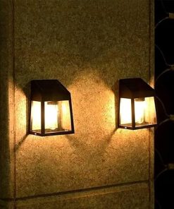 Waterproof Solar Wall Lights 2Pcs for Patio Deck Garden Decor 2