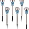 Silver Solar Powered LED Pathway Lights Pack of 12 by Living Accents 4