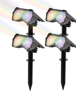 Solar Halloween Lights 8 Colors 10 Modes Outdoor Garden Spotlights