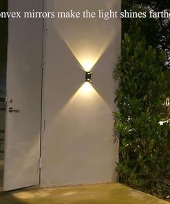 AMZSTAR 4LED Solar Wall Lights Waterproof Outdoor Garden Decor 8 Pack 2
