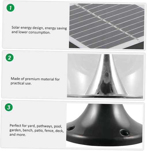 Solar LED Lawn Light Outdoor Garden Decor Waterproof Post Cap Lights - Image 2