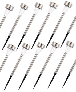 12 Pack Waterproof Solar Yard Lights for Outdoor Pathway Lighting