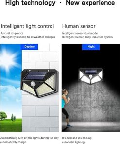 4 Pack Solar Outdoor Lights 120 LEDs Waterproof For Yard Garage Deck 2