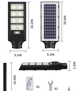Solar Street Light 400W 6500K LED Outdoor Flood Light with Panel 2