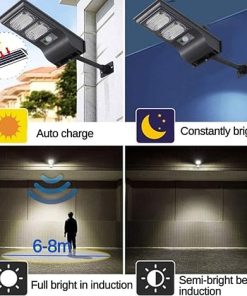LED Solar Lamp with Pole 30W 60W 90W Outdoor Motion Light for Garden 2