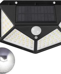 100 LED Solar Wall Light Motion Sensor Waterproof Outdoor Garden Lamp 2