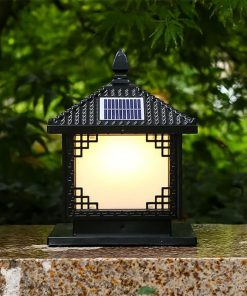 Black 4×4 Post Cap Solar Light for Outdoor Garden and Patio Use 2