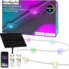 Solar Outdoor Lights 50ft Smart RGB String Lights Work with Alexa