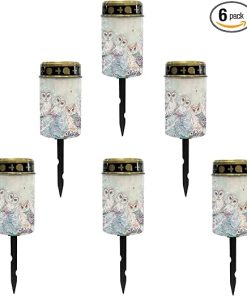 Cartoon Owl Solar Garden Lights Waterproof Outdoor Pathway LED Lantern