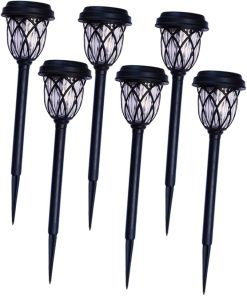 Solar Garden Decor LED Lights 6-Pack Waterproof Pathway Lighting