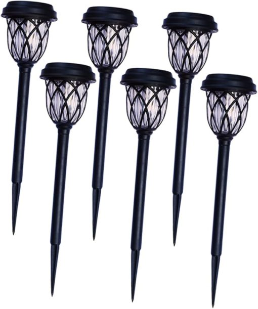 Solar Garden Decor LED Lights 6-Pack Waterproof Pathway Lighting