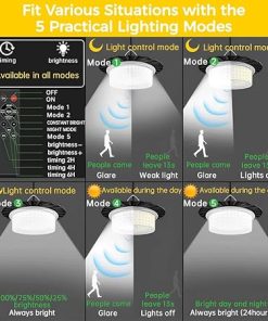 Solar Ceiling Light with 5 Modes, Remote Control and 244 LEDs 2