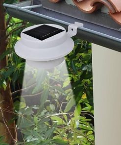 6 Pack Outdoor Solar Lamp Set for Fence and Gutter White Lights