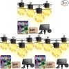 Warm Solar Outdoor String Lights 50FT Waterproof for Patio Use