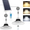 NIORSUN Solar Pendant Light with Remote Motion Sensor, 2 Pack