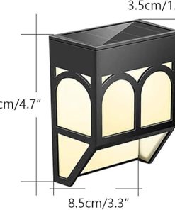 Retro Waterproof Solar Wall Lights 6 Pack for Outdoor Use 2