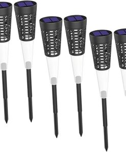 VOSAREA 6 Pack Solar Garden Pathway Lights for Outdoor Decor