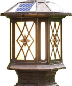 Solar LED Post Light Waterproof Outdoor Aluminum Lanterns