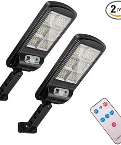 Solar Street Lights 96LED Remote Control Security Motion Sensor 2 Pack