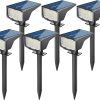 Outdoor Solar Panel Pillar Lights for Garden Decoration IP65 Waterproof 4