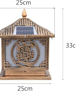 Chinese Retro Solar Deck Lights IP65 Waterproof Garden Decoration 2