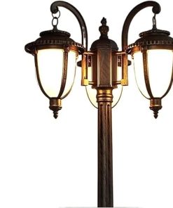 Vintage 165CM High Pole Patio Landscape Glass Lantern Street Light