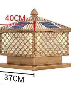Solar Post Light Outdoor Garden Lantern Aluminum Rainproof Lighting 2