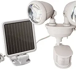 Maxsa Innovations Solar Powered Dual Head LED Light for Outdoors