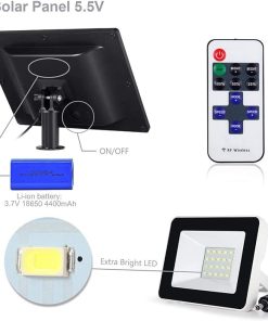 Adjustable Solar Floodlight with 180° Angle and Remote Control 2